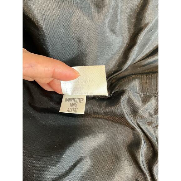 Hagro Structured 100% Wool Cropped Blazer Gorgouse Detail Timeless Classic SZ 38 - Picture 10 of 15